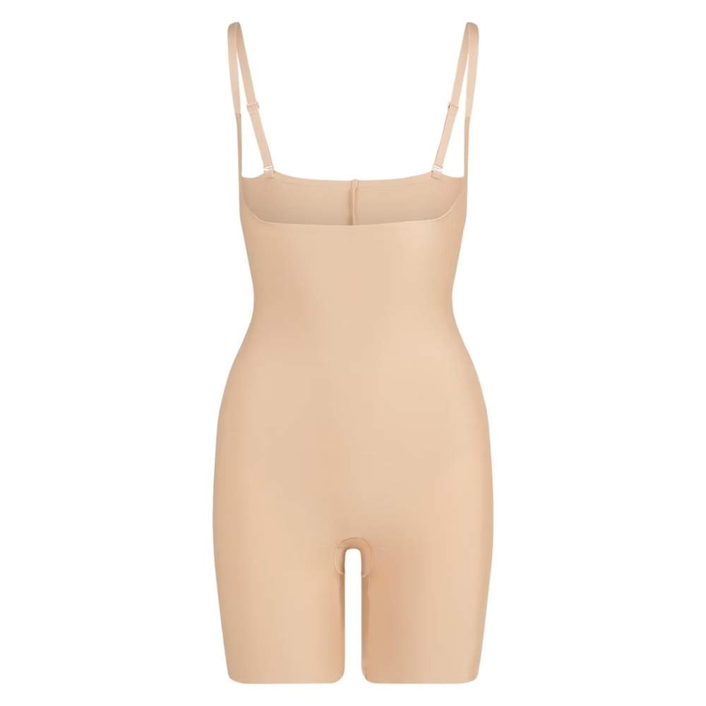 NEW SKIMS SHEER CORE SCULPT OPEN BUST MID THIGH BODYSUIT CLAY NUDE Shapewear  XL